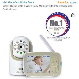 Infant Optics DXR-8 Video Baby Monitor with interchangeable lens two camera